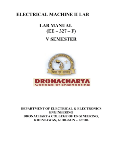 electrical machine ii lab lab manual (ee – 327 – f) v semester