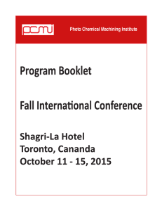 Program Booklet Fall International Conference