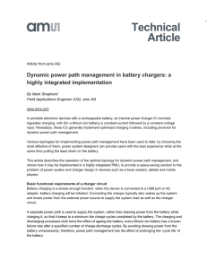 Dynamic power path management in battery chargers