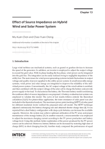 Effect of Source Impedance on Hybrid Wind and Solar