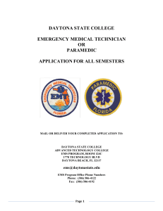 daytona state college emergency medical technician or paramedic