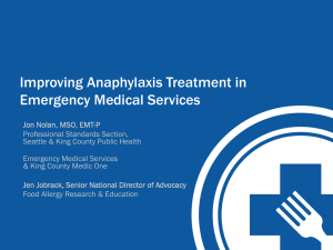 Improving Anaphylaxis Treatment in Emergency Medical Services