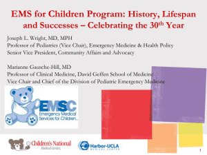 EMS for Children Program: History, Lifespan