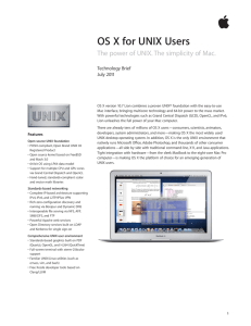 OS X for UNIX Users