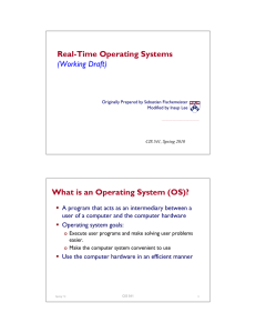 Real-Time Operating Systems (Working Draft)