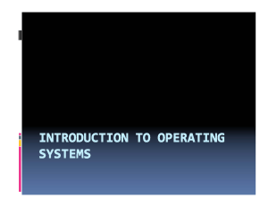 INTRODUCTION TO OPERATING SYSTEMS