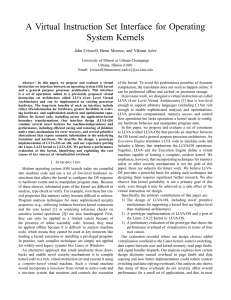 A Virtual Instruction Set Interface for Operating System Kernels