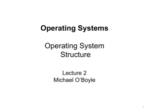 Operating Systems Operating System Structure