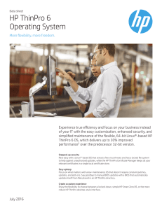 HP ThinPro 6 Operating System
