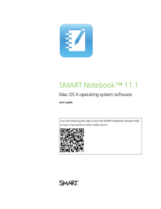 SMART Notebook 11.1 user`s guide for Mac OS X operating system