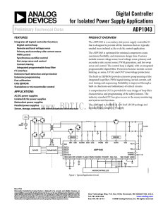 ADP1043 Digital Controller for Isolated Power Supply Applications