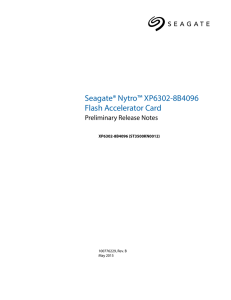 Seagate Nytro XP6302-8B4096 Flash Accelerator Card Preliminary