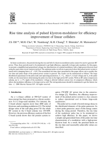 Rise time analysis of pulsed klystron-modulator for e