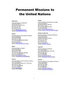 Permanent Missions to the United Nations