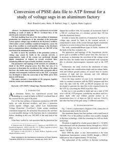 Conversion of PSSE data file to ATP format for a study of