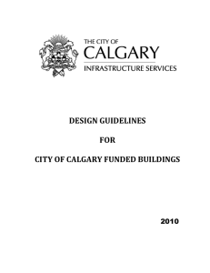 Design Guidelines for City of Calgary Funded Buildings