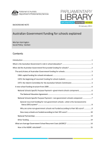 Australian Government funding for schools explained