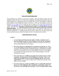Use of Funds Policy FAQ - Lions Clubs International