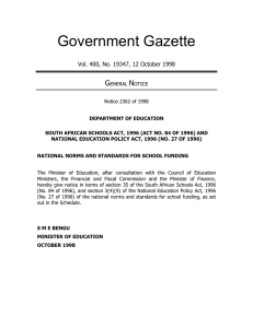 Government Gazette - Department of Basic Education