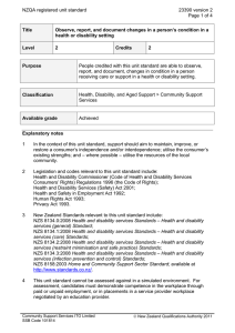 NZQA registered unit standard 23390 version 2 Page