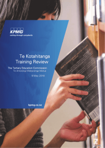 KPMG - Te Kotahitanga training - redacted report