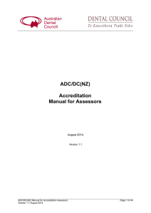 ADC/DC(NZ) Accreditation Manual for Assessors