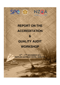 REPORT ON T ACCREDITAT QUALITY AUD WORKSHO REPORT