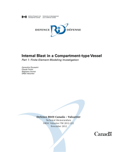 Internal Blast in a Compartment-type Vessel