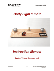Body Light 1.0 Kit Instruction Manual