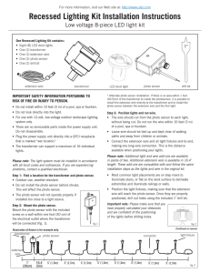 Deckorators Recessed Lighting Kit Installation Instructions