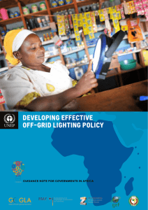 Developing effective off-griD lighting policy