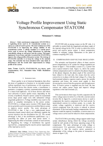 Voltage Profile Improvement Using Static Synchronous