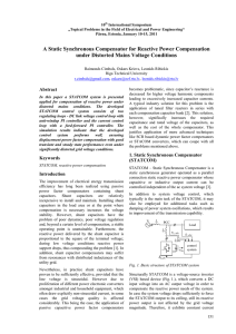 A Static Synchronous Compensator for Reactive Power