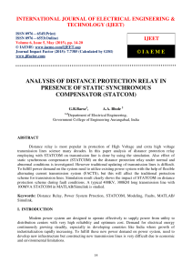 analysis of distance protection relay in presence of static