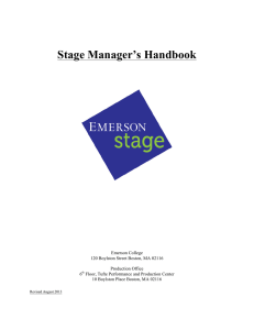 Stage Manager`s Handbook