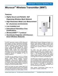 Microcor Wireless Transmitter (MWT)