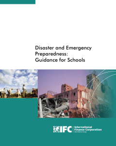 Disaster and Emergency Preparedness: Guidance for Schools