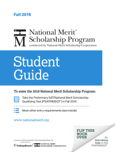 2016 PSAT/NMSQT Student Guide - National Merit Scholarship