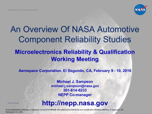 An Overview Of NASA Automotive Component Reliability Studies