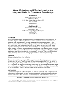 An Integrated Model for Educational Game Design