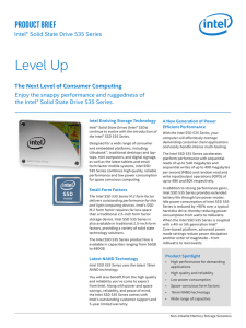 Intel® Solid State Drive 535 Series Product Brief