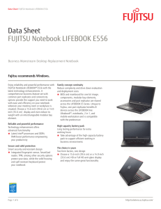 LIFEBOOK E556 Data Sheet