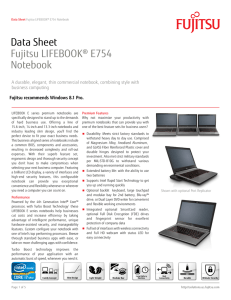 Data Sheet Fujitsu LIFEBOOK® E754 Notebook