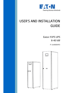 USER`S AND INSTALLATION GUIDE