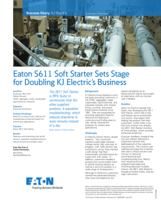 Eaton S611 Soft Starter Sets Stage for Doubling KJ Electric`s Business