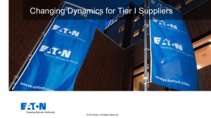 Changing Dynamics for Tier I Suppliers