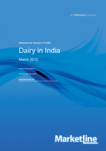 Industry Profile of Dairy in India Report Detailed 2