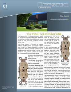 Torus Power Plugs and Receptacles