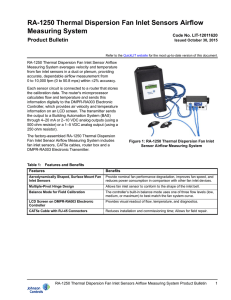 Product Bulletin - Johnson Controls