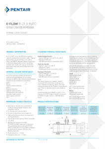 ULTRAFILTRATION MEMBRANE X-flow R-21 0.9UFC